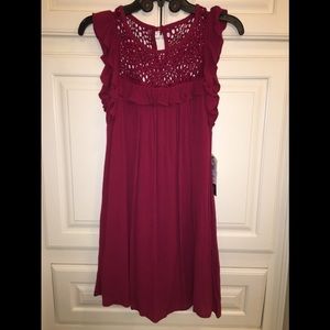 As U Wish XS Burgundy Dress NWT